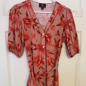 Puffed Sleeve Midi Dress